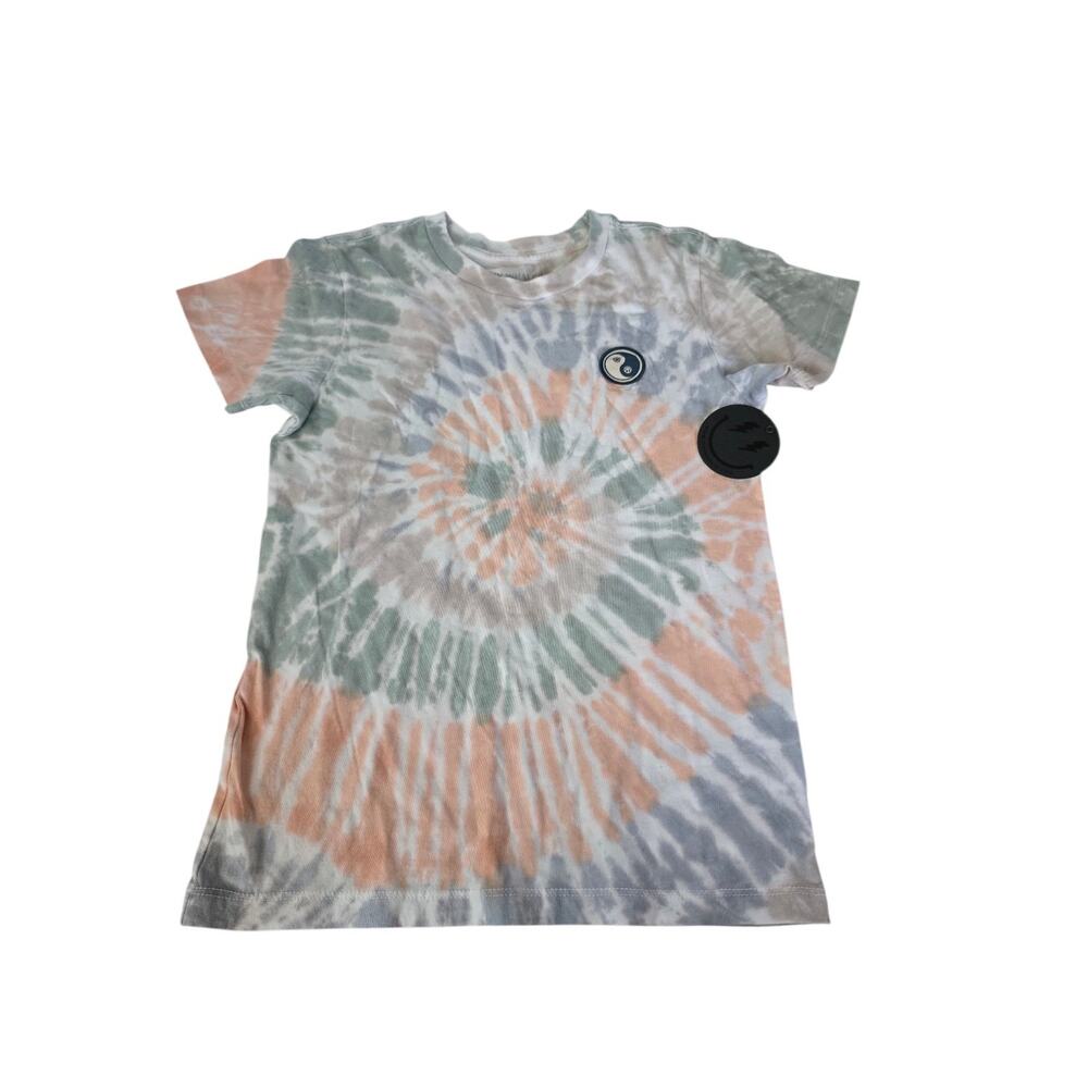 Tiny Whales Tie Day All Day Shirt Youth SZ 10 Pink Green Blue Ying Yang